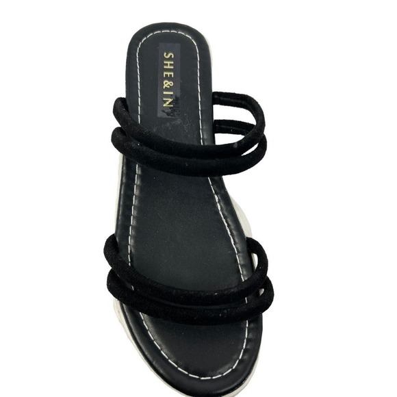 She & In Black Platform Sandals Size 8 (EU 39) - Picture 14 of 14
